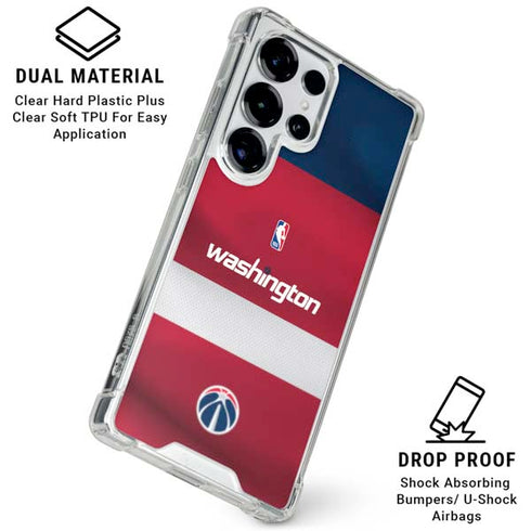 NBA Washington Wizards Jersey Galaxy S25 Ultra Clear Case